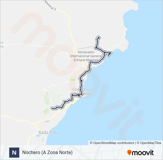 NOCHERO Bus Line Map