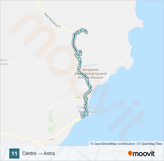 Mapa de 11 de autobús