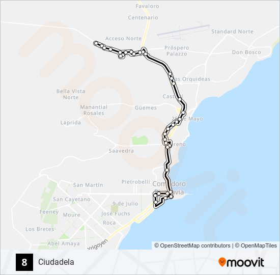 08 bus Line Map