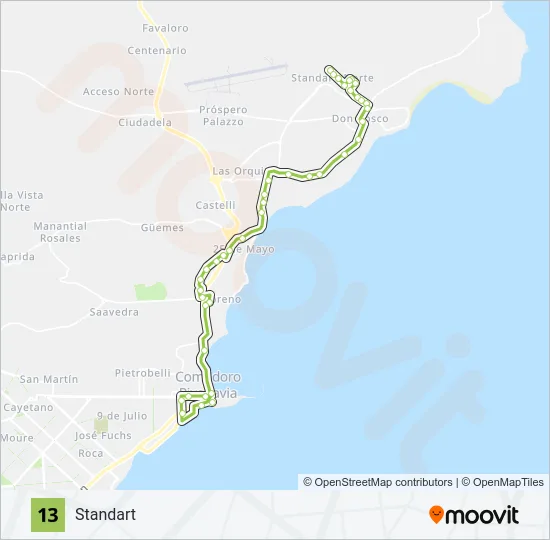 13 Bus Line Map