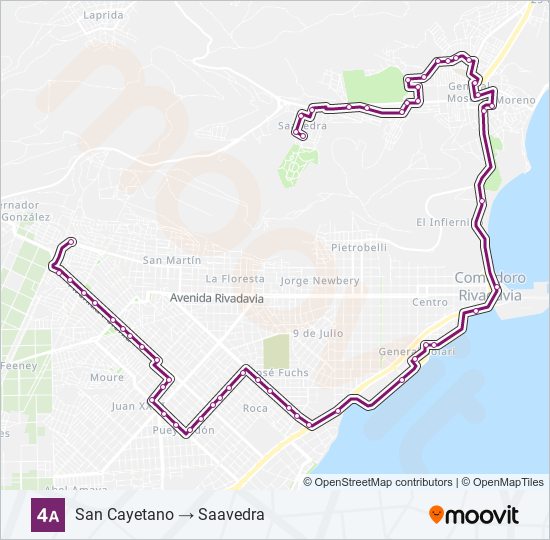 04A bus Line Map