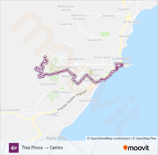 Mapa de 04P de autobús