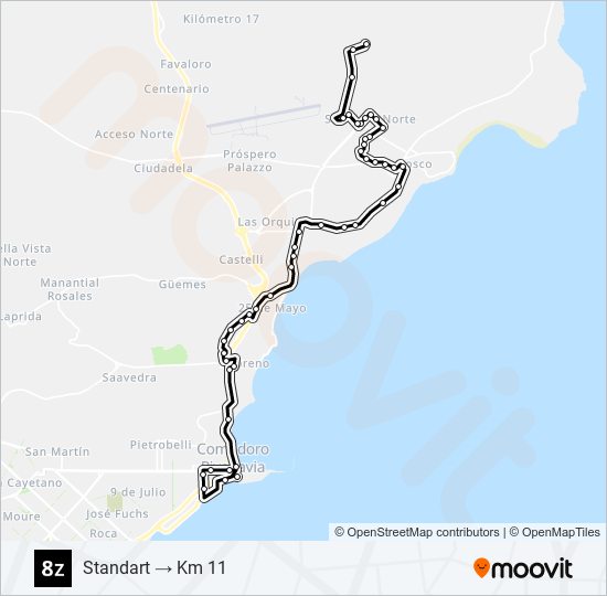 08Z bus Line Map