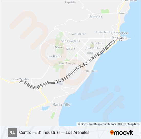 Mapa de 09A de autobús