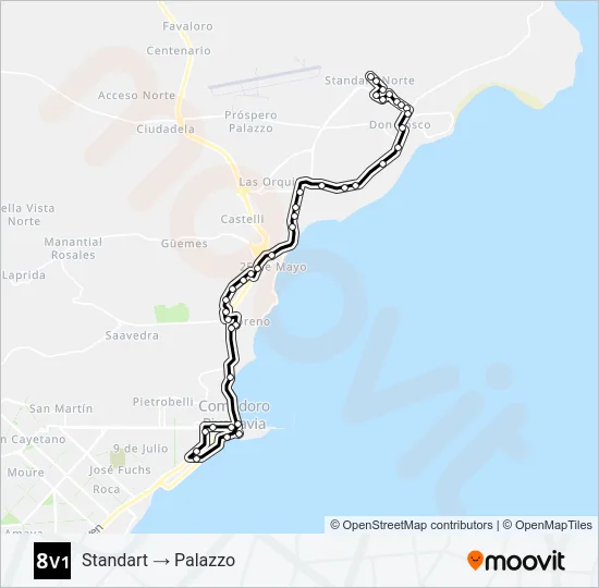 08V1 Bus Line Map