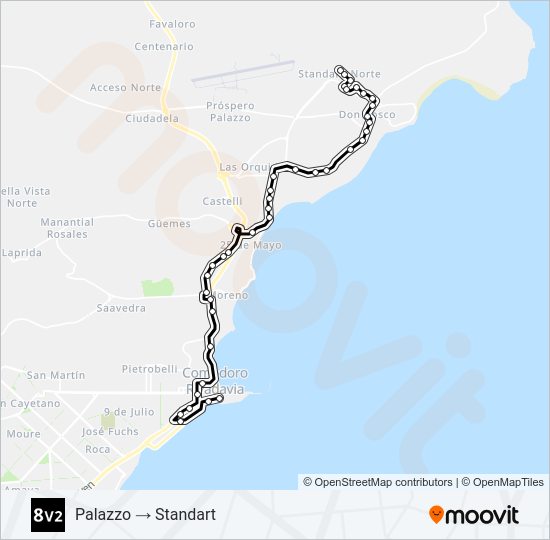 Mapa de 08V2 de autobús