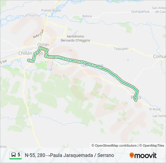 5 Bus Line Map