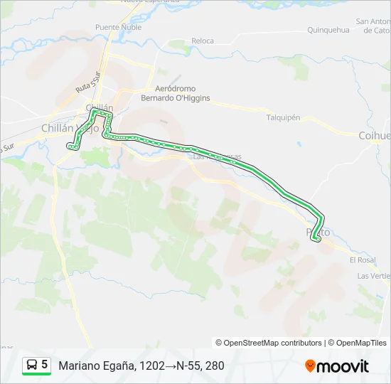 5 Bus Line Map