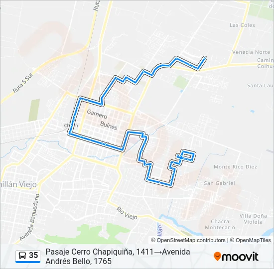 35 Bus Line Map