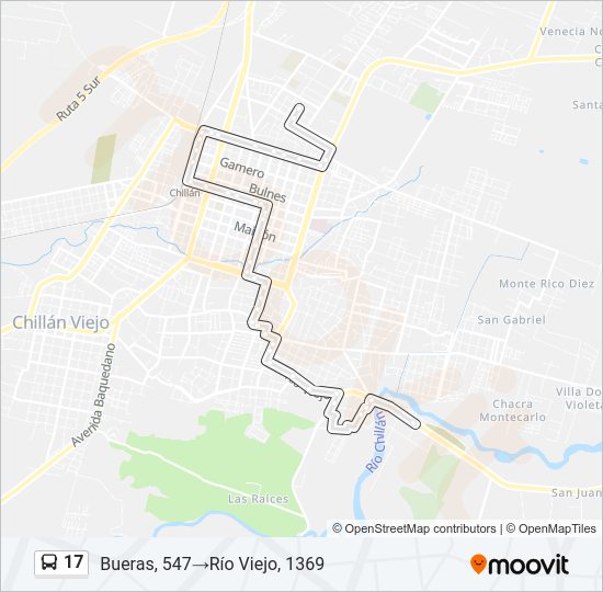 17 Bus Line Map