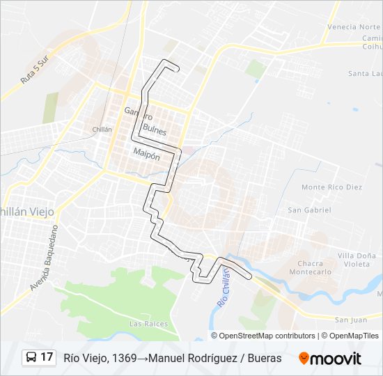 Mapa de 17 de autobús