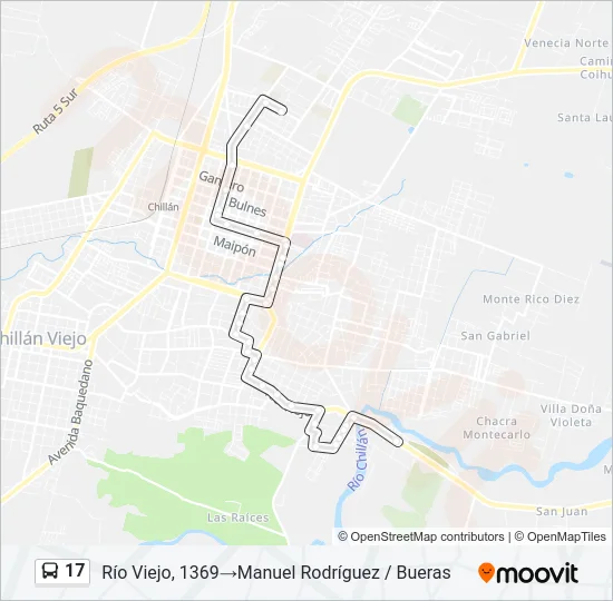 17 Bus Line Map