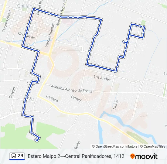 29 Bus Line Map