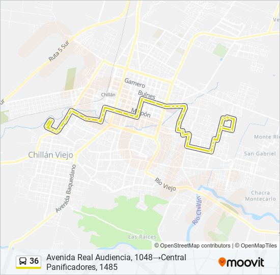 36 bus Line Map