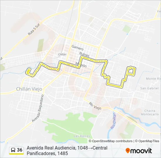 36 Bus Line Map