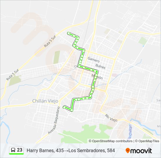 Mapa de 23 de autobús