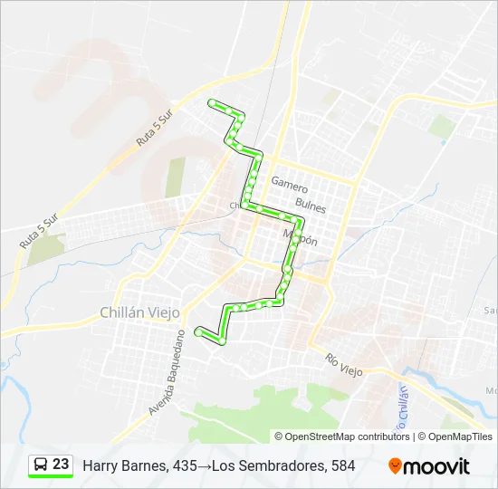 23 Bus Line Map