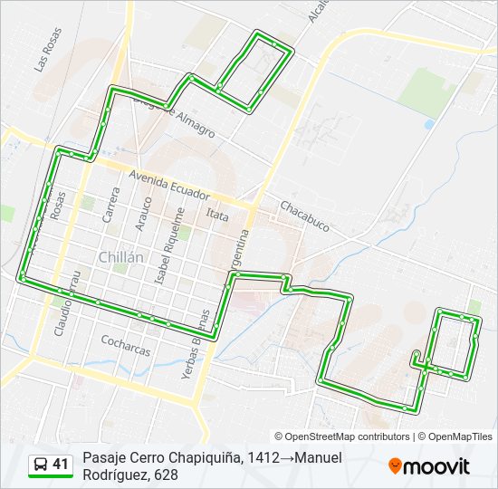 Mapa de 41 de autobús