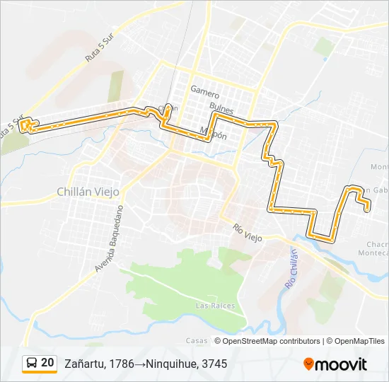 20 Bus Line Map