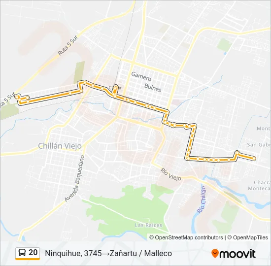 20 Bus Line Map