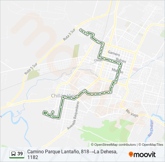 39 bus Line Map