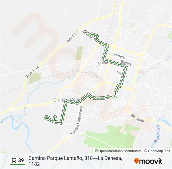 39 Bus Line Map