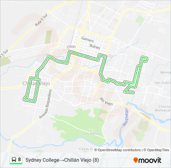 8 Bus Line Map