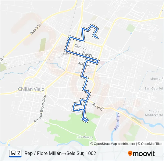 2 Bus Line Map