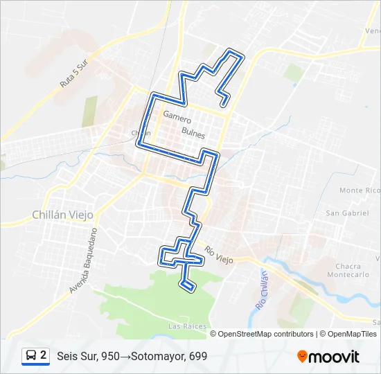 Mapa de 2 de autobús