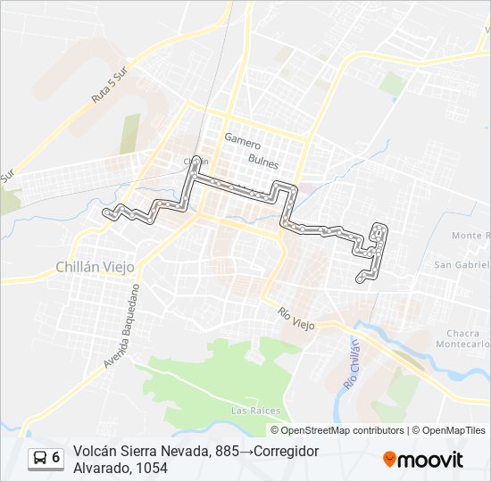 6 bus Line Map