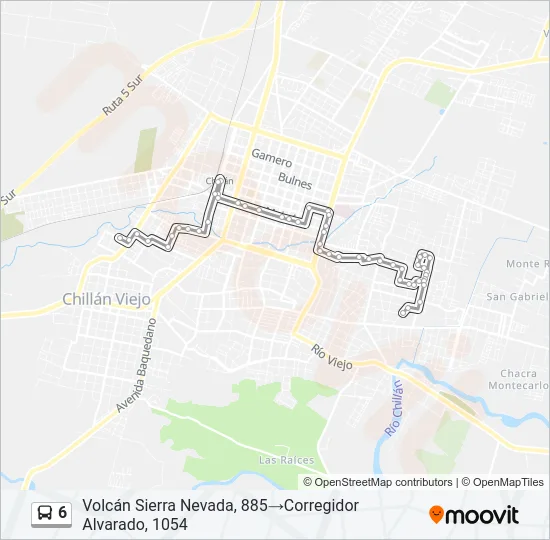 6 Bus Line Map