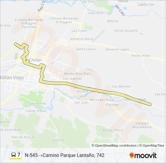 7 Bus Line Map