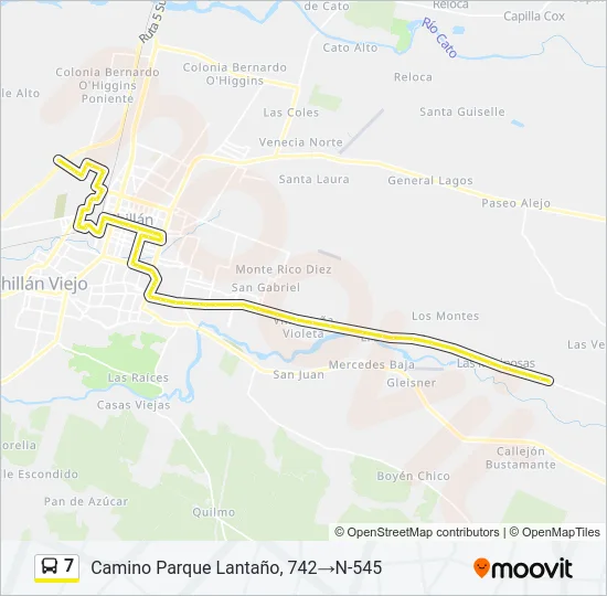 7 Bus Line Map