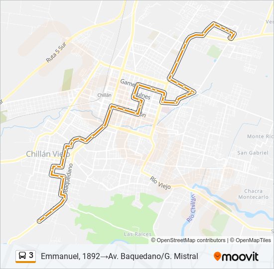 3 bus Line Map