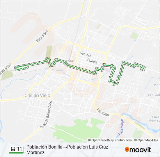 11 bus Line Map