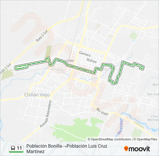 11 Bus Line Map