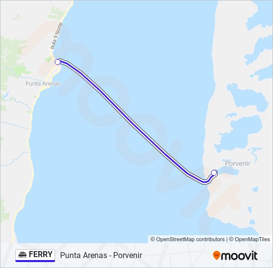 Mapa de la línea FERRY