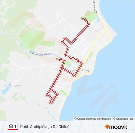 1 Bus Line Map