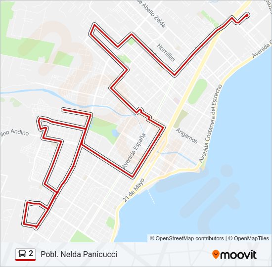 2 Bus Line Map