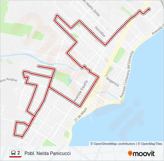 2 Bus Line Map