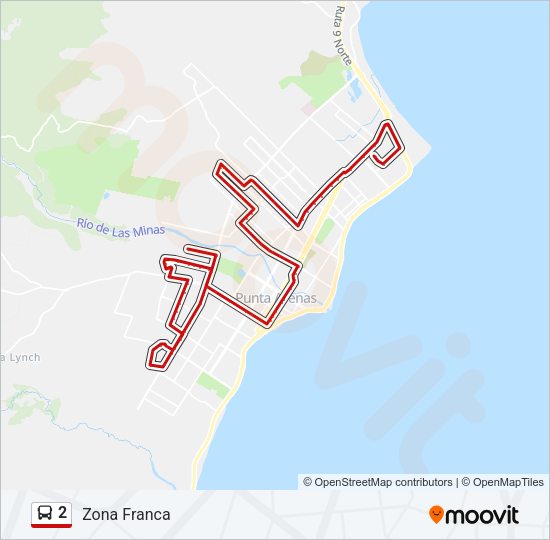 2 Bus Line Map