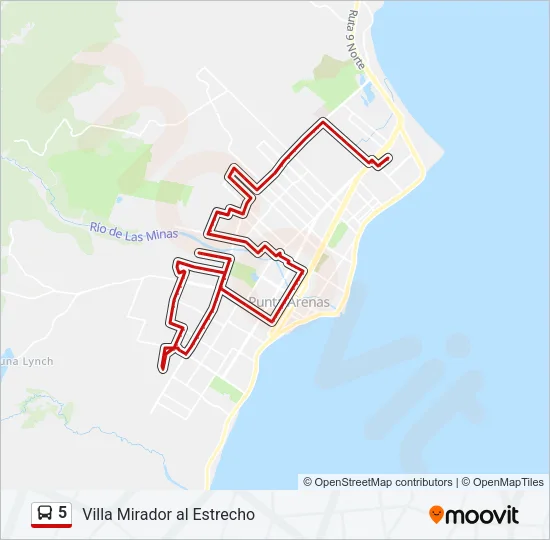 5 Bus Line Map