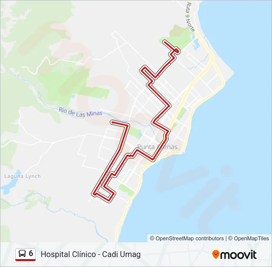 6 Bus Line Map