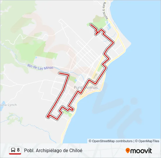 8 Bus Line Map
