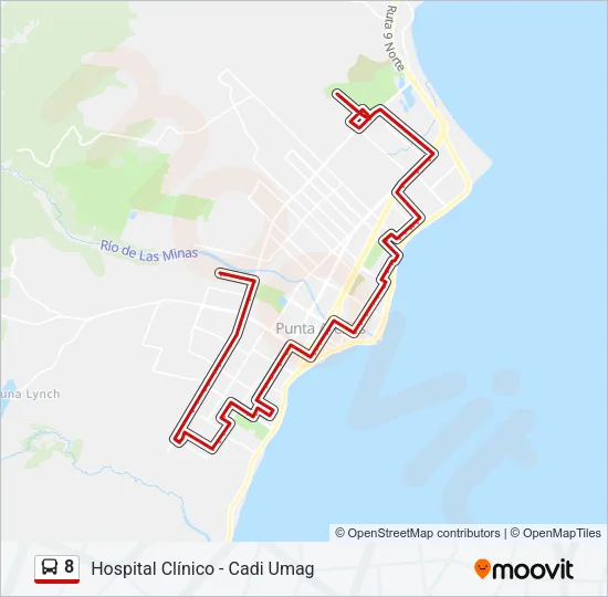 8 Bus Line Map