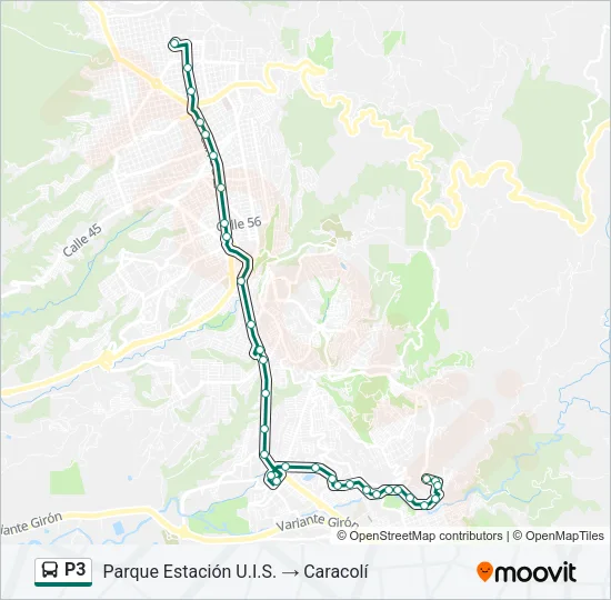 P3 Bus Line Map