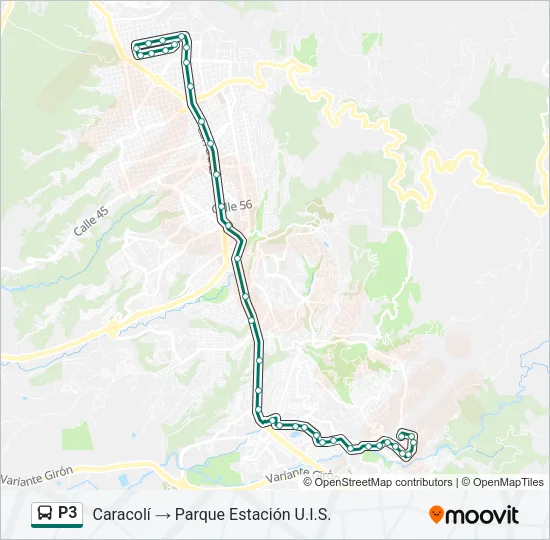 P3 Bus Line Map