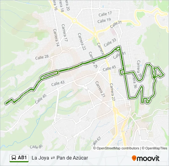 AB1 Bus Line Map