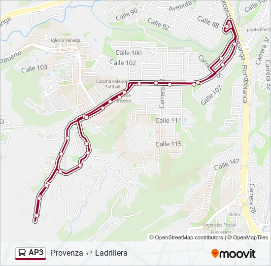 AP3 Bus Line Map
