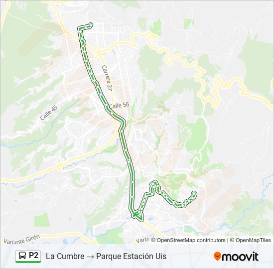 P2 bus Line Map